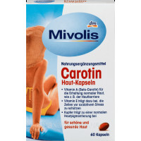 Биологически активная добавка Миволис- Mivolis Carotin Витамин А (бета-каротин) для поддержания кожи