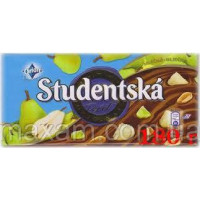 Шоколад молочний STUDENTSKA ORIGINAL MLECNA з арахісом , желе, груша 180