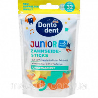 Dondodent Floss Stick Junior - Ніжна зубна нитка Німеччина Дондодент